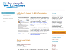 Tablet Screenshot of learningonthelakeshore.org